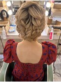 編み込みルーズアップ ヘアセット ヘアセット新宿