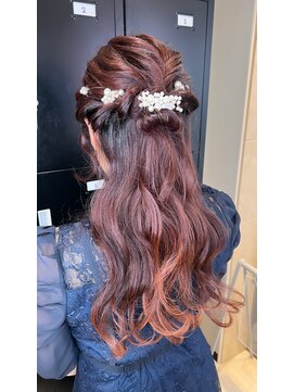 ミルクティー(Milk TEA) ハーフアップ♪