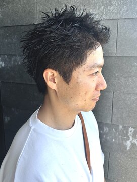 ヒュイル バイ ニアウ(Hwyl by Niau) メンズスパイキーショートニュアンスパーマシャドウパーマ