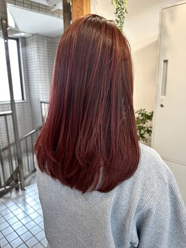 コス(KOS) 【KOS 立川】ブリーチ無しカラー×ボルドー