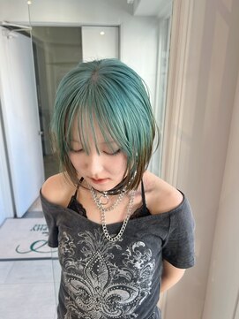ウル(U’ru) mint green × olive brown