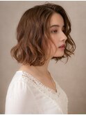 艶カラー大人巻きくせ毛風小顔かきあげボブパーマX大宮20代30代