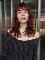 ピクス ヘアー(PIX HAIR)&nbsp;マレットヘア / ワインレッド