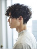 メンズパーマ/メンズカット/ツーブロック/マッシュ/毛流れパーマ