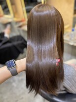 ロンド 表参道店(Lond)&nbsp;ミディアムレイヤーカット/髪質改善/韓国/黒髪/小顔/前髪