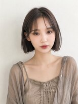 フォト 新宿三丁目(foto) 地毛風縮毛矯正韓国風顔まわりレイヤー小顔ボブ切りっぱなしボブ