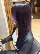 ヘアリゾート粋 ティガ 池袋店(tiga)&nbsp;透明感パープルグレージュ/フェイスレイヤー/ロング