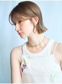 大人可愛い20代30代40代レイヤーボブ大人前髪透明感カラー