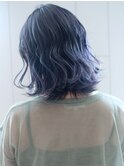 ブルーラベンダー_セクションカラーペールベージュ_ba301991