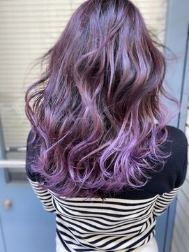 グランアージュ 池袋東口店(grandage) 春ラベンダーバレイヤージュ個性派グラデーション