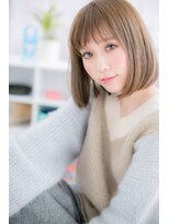 ミック ヘアアンドメイク アップ 駒込店(miq Hair&Make up)&nbsp;ネオシースルーバング透明感ハイライトカラーロブヘアb1