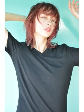 シアン(CYAN) 【CYAN】#大人可愛い#赤髪#ピンク#外ハネ#ボブ#ウルフ#小顔