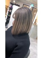 ラフ 難波店(LAFF)&nbsp;#黒髪#ボブルフ#ネビージュ#小顔#ワンレン