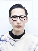 七三オールバックツイストパーマかき上げヘアコンマヘアu5