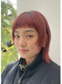 【前髪ぱっつん】ハイトーンウルフレイヤー