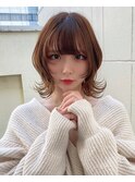 ナチュラル愛されくびれミディアムウルフボブ