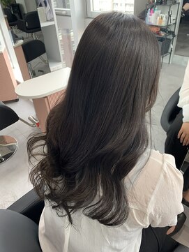 ジエクト カナウ(The Ect canow) レイヤーカット/ダークグレージュ/韓国風巻き/髪質改善/ロング