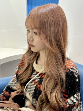ウーロス(uros.) 【SENA】ピンクベージュ エクステ70枚 ハイトーンカラー