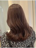 【ブリーチ無しカラー】ピンクブラウン/暖色カラー/ピンク