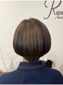 20代30代大人可愛い髪質改善グレージュショート透明感