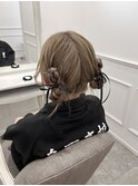 【ヘアメ】バレエコア＊三つ編みツイン＊新井