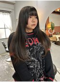 マロンブラウンレイヤーカット顔まわりレイヤーステップカット