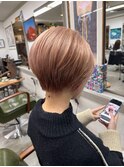  ホワイトブロンド外ハネボブミルクティーベージュ