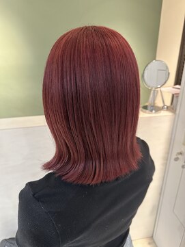 サラジュ 梅田店(SARAJU) saraju イシヅ　濃いめピンクベージュ　ブリーチWカラー