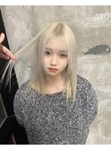 艶髪　ハイトーンカラー　韓国風カラー
