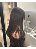 オリーブグレージュ　新宿/髪質改善/透明感カラー/ロング