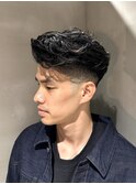 フェードニュアンスパーマ毛流れパーマ<理容室>武蔵小杉バーバー
