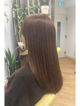 カットサロン ウシジマ(CUT SALON USHIJIMA) 【ミディアムレイヤー顔まわりカット×ショコラブラウン】