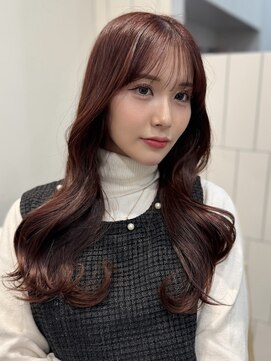 ソラ 広尾店(SORA) ロングレイヤー/ピンクブラウン/くびれヘア