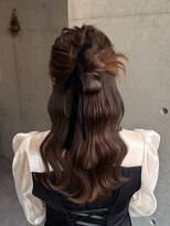 ブルーメ(Blume...)&nbsp;リボンハーフアップ/ロング/お呼ばれヘア