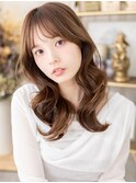 ココアブラウン波巻きカールグラマラスロングh4志木20代30代40代