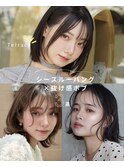 シースルーバング抜け感ボブ