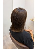 エムタニグチイプセ(M.TANIGUCHI ipse) 切りっぱなしミディアムボブ×オリーブブラウン
