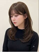 アトラスサロン 札幌大通り(Atras.salon)&nbsp;黒髪の髪質改善センターパートレイヤーミディアム