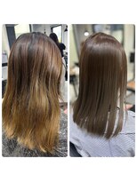 ジーナ 吉塚(Zina)&nbsp;髪質改善*グレージュ髪質改善Before→After*美髪【Zina吉塚】
