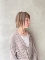 ルッソカルム(Lusso calme)&nbsp;ミルクティーベージュ　ショートボブ/30代40代50代