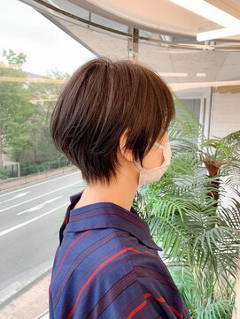 オーロ 宝塚店(ORO) オリーブカラーハイライトカラー小顔くすみカラーくびれショート