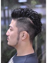 ブレイズ ザ サロン(BLAZE THE SALON)&nbsp;黒髪ツーブロックパーマ【BLAZE 大庭】