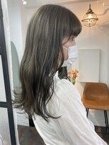 イコ 表参道原宿(ico)&nbsp;ブリーチなしダブルカラーでオリーブベージュ　くすみカラー