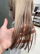テトヘアー(teto hair) ローライト　ブロンド　切りっぱなし