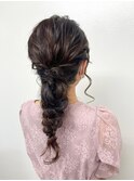 編みおろしパーティヘアセット