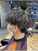 カット&ツイストスパイラルパーマ×ハイライト