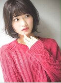 前髪パーマ【ショコラアッシュ】 大人フェミニン小顔ボブ 妙典