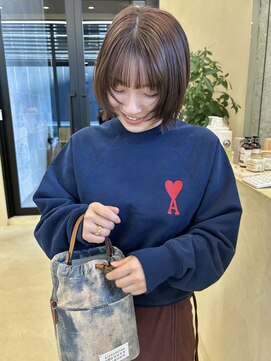 スニュウ(snuw) ケアカラー透明感カラー秋カラーボブレイヤーカット