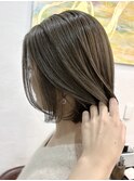 白髪ぼかし×グレージュカラー