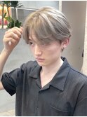 ミルクティーベージュダブルカラーハイトーンセンターパート韓国